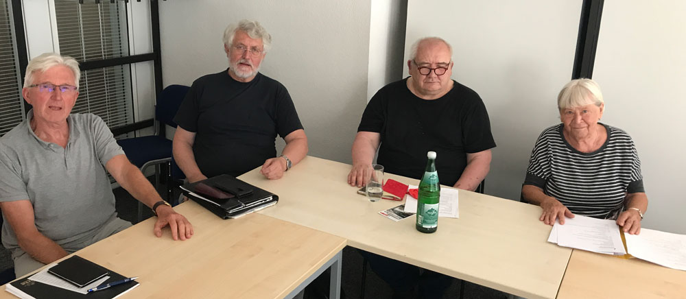 Seniorenvertretung Innenstadt: Herr Dr. Bröckelmann, Herr Pasch, Herr Aflen und Frau Flöge-Becker v. l. 
